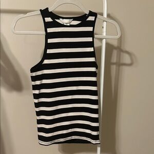 Black and White Striped Tank Top